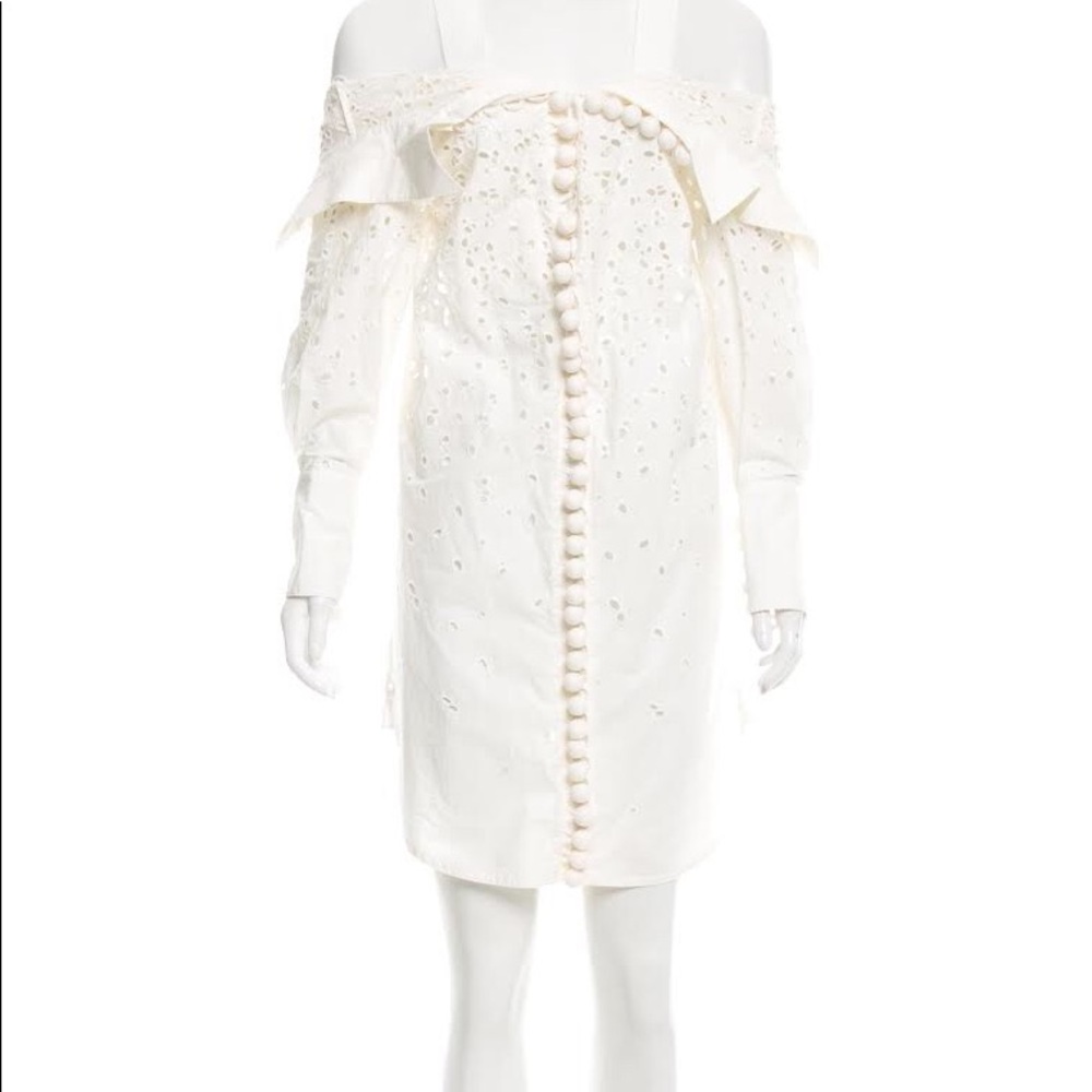 PROENZA SCHOULER Off-the-shoulder Eyelet Dress